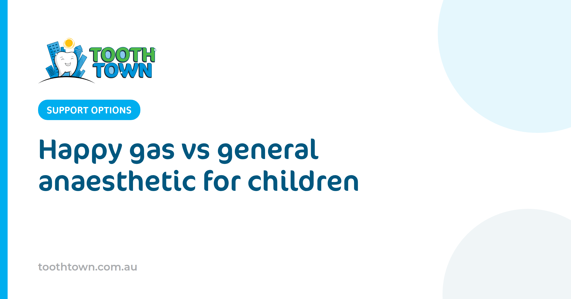 Illustration comparing three levels of dental support for children, from behaviour guidance to hospital care