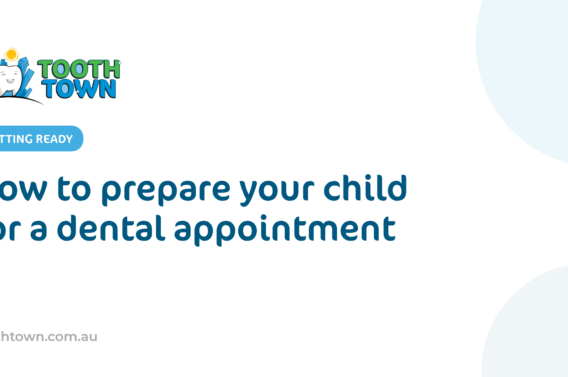 A parent reading a picture book with their child at home before a dental visit